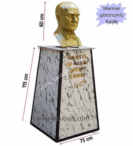Ataturk-Bustu-ve-Kaidesi-Mermer-Gorunumlu-Kaideli-Modeli