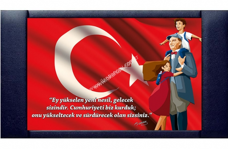 Ataturk-Resimli-Duvar-Panolari,-Makam-Panosu-Derili-100x160-cm